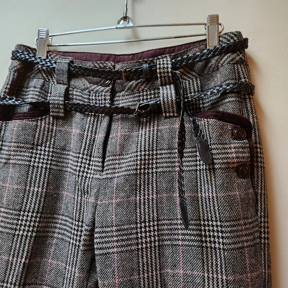 Vintage Y2K Brown Plaid Pants - Picture 5 of 8
